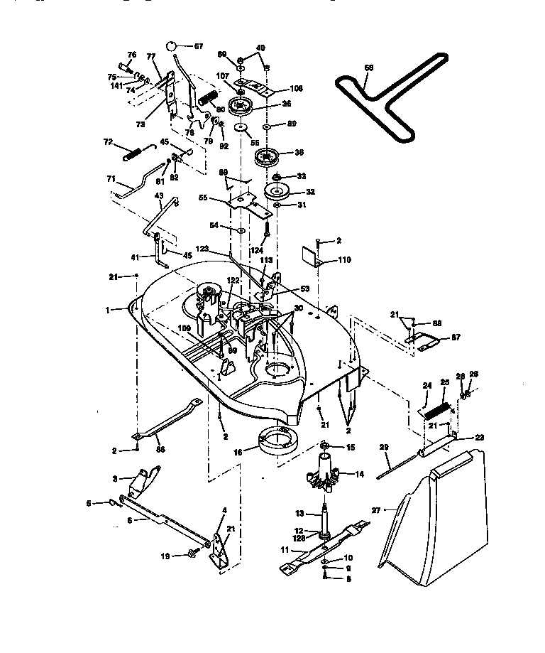 Craftsman 917270312 mower deck diagram