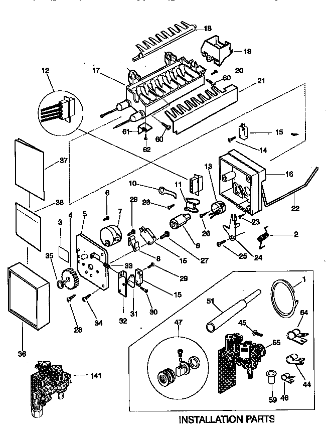 Kenmore 25358085891 ice maker diagram