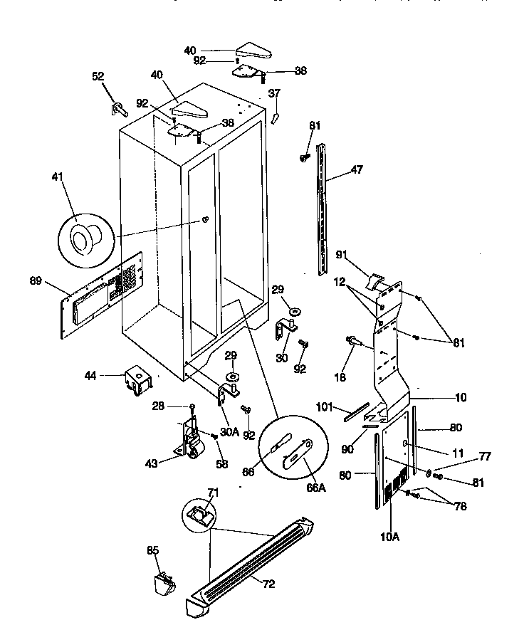 Kenmore 25358087891 cabinet diagram