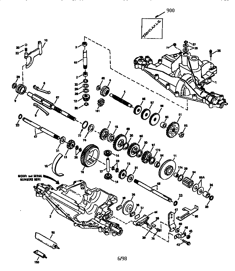 Craftsman 987889010 transaxle 915-029 diagram