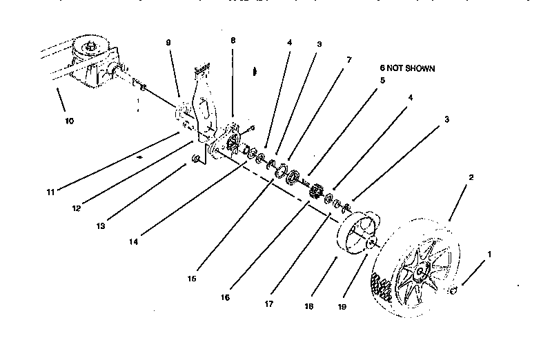 Lawn-Boy 10321-790001 & UP rear axle assembly diagram