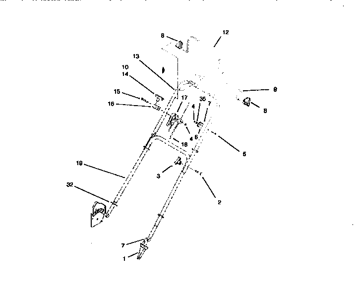 Lawn-Boy 10321-790001 & UP handle assembly diagram