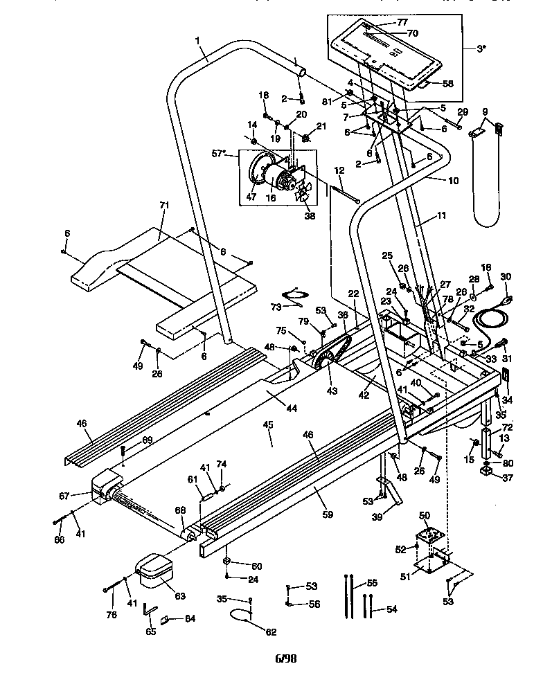 Weslo WLTL71564 unit parts diagram