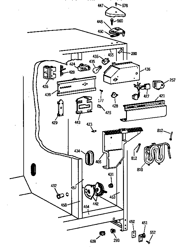 GE TFX20JRBAAA fresh food section diagram