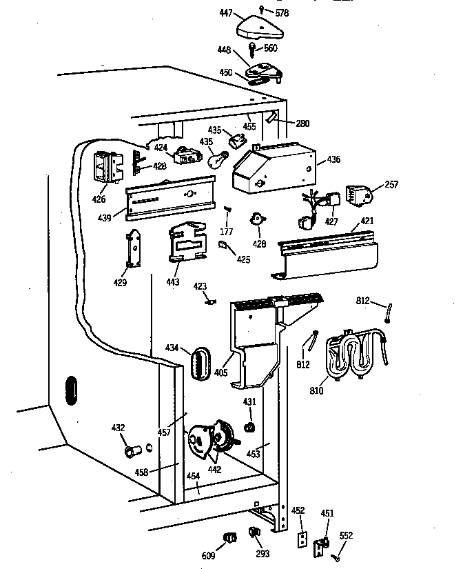 GE TFX20JRBAWH fresh food section diagram