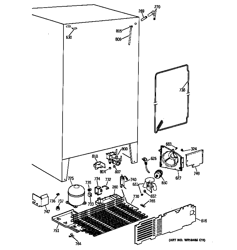 GE TFX22CRBAAA unit parts diagram