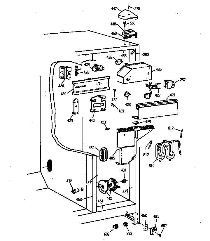 GE TFX22CRBAWW fresh food section diagram