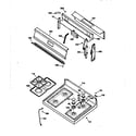 GE JGBS16GEP7 control panel & cooktop diagram