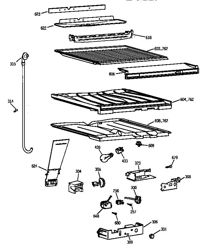 GE TBX18JIBARWW compartment separator parts diagram