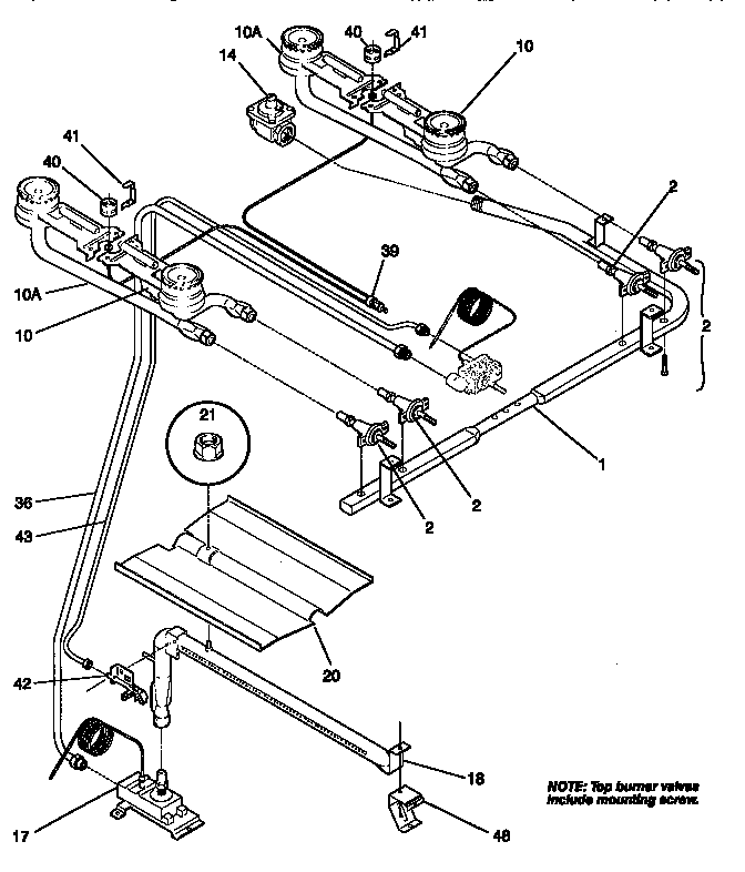 Kenmore 79061081890 burner diagram