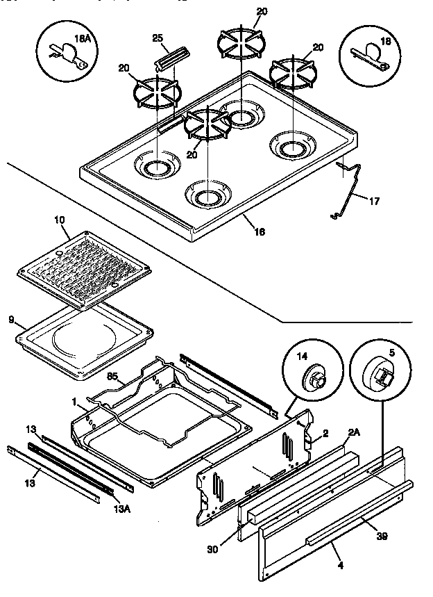 Kenmore 79061081890 top/drawer diagram
