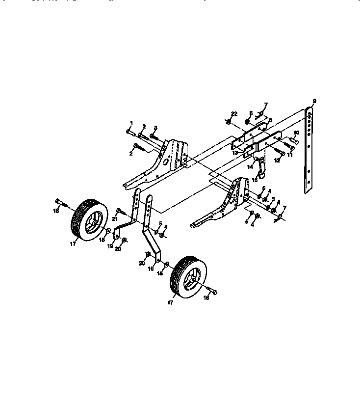 Craftsman 917292302 wheel and depth stake assembly diagram