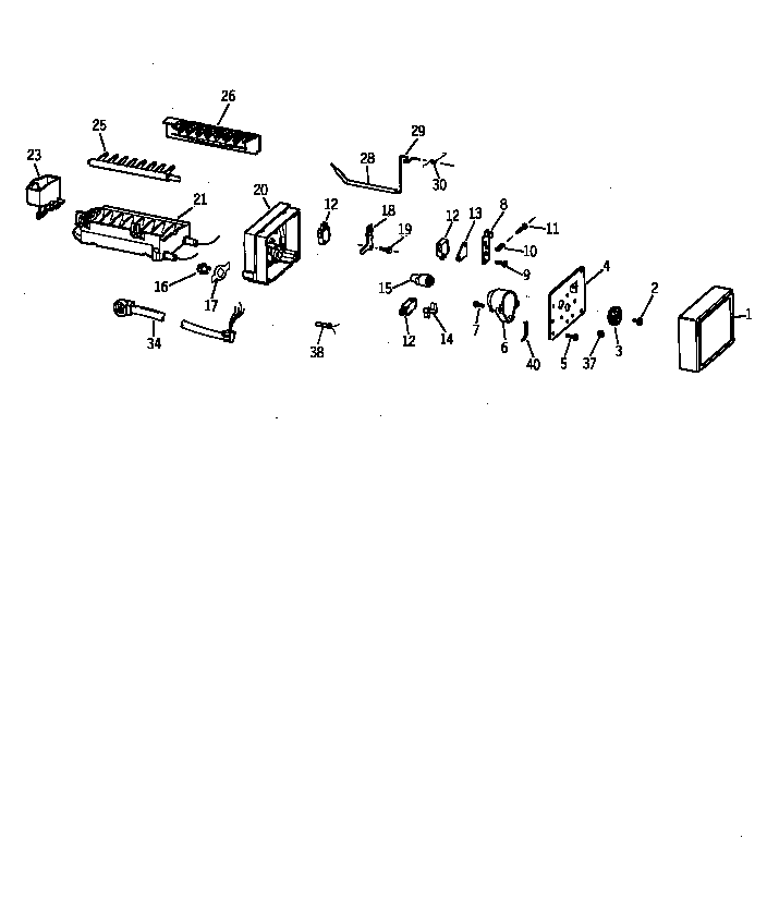 GE TBX24JABCRAA icemaker wr30x0327 diagram