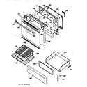 Hotpoint RGB744WEA1WW door & drawer parts diagram