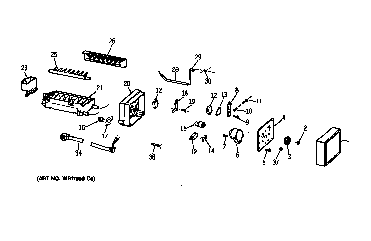 Hotpoint CTX14CABBLAA icemaker wr30x0318 diagram