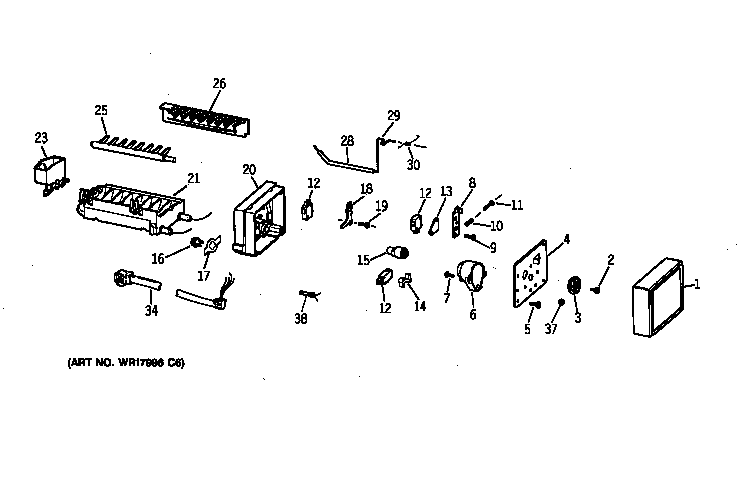 Hotpoint CTX14CABBLWW icemaker wr30x0318 diagram