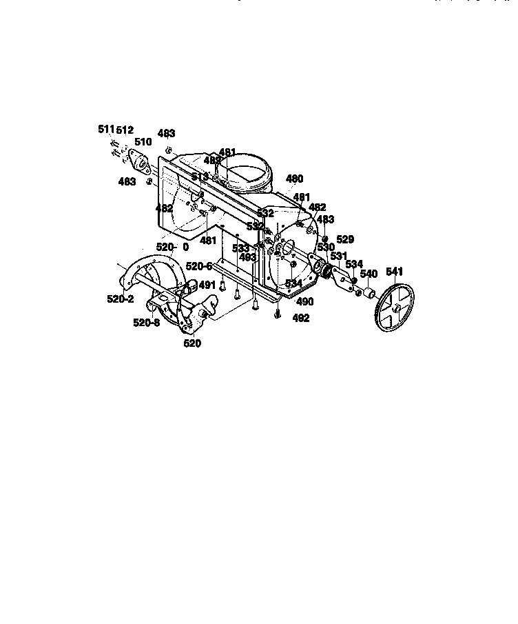 Craftsman 536885210 auger housing assembly diagram