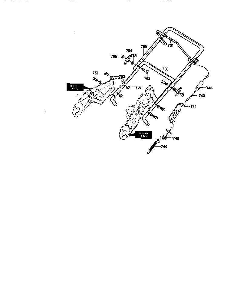 Craftsman 536885210 handle assembly diagram