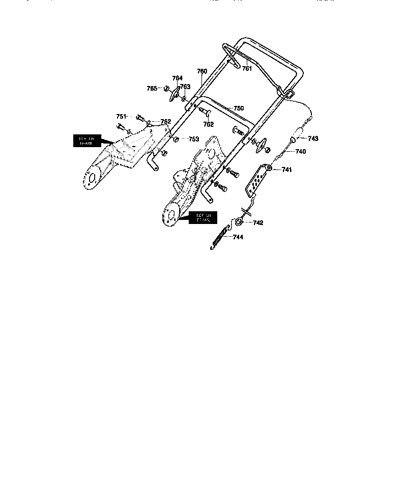 Craftsman 536883510 handle assembly diagram