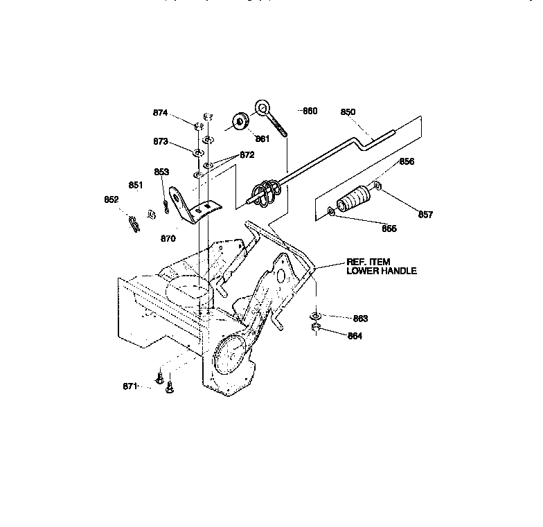 Craftsman 536882090 chute control rod assembly diagram