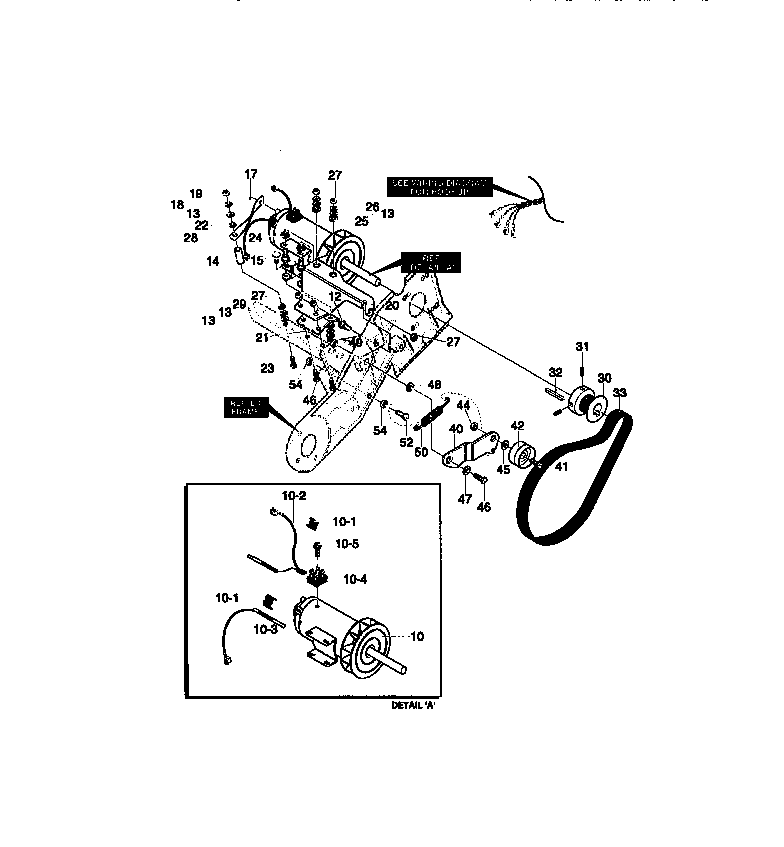 Craftsman 536882090 motor and bracket assembly diagram