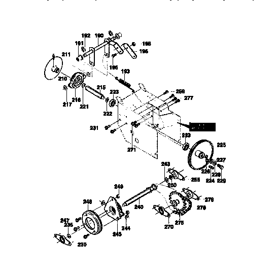 Craftsman 536886191 drive assembly diagram