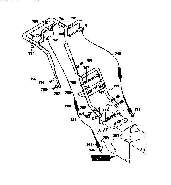 Craftsman 536886191 handle assembly diagram