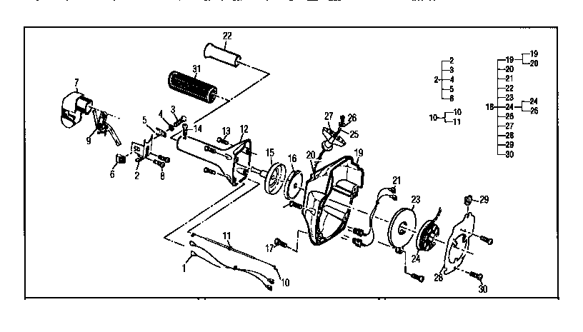 Craftsman 989796060 starter/clutch housing diagram