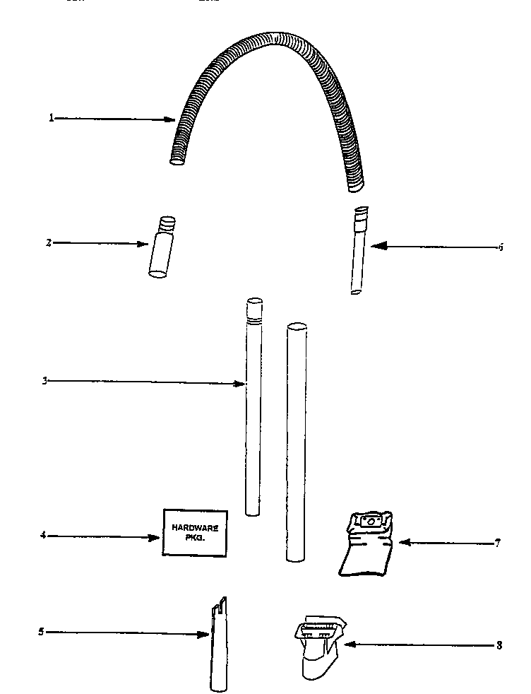 Eureka 4372AT attachment parts diagram