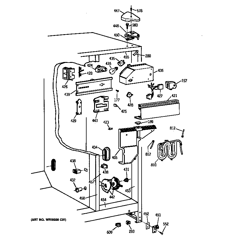 GE TFX25JRBAAA fresh food section diagram