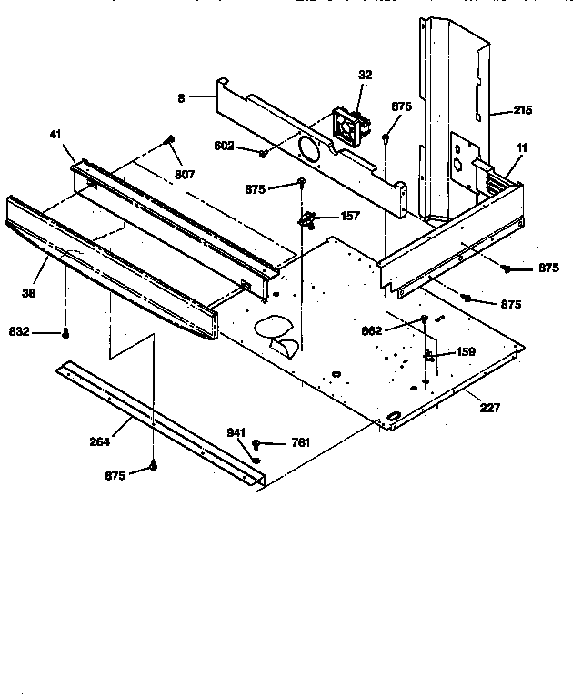 GE JT950SY1SS center spacer diagram