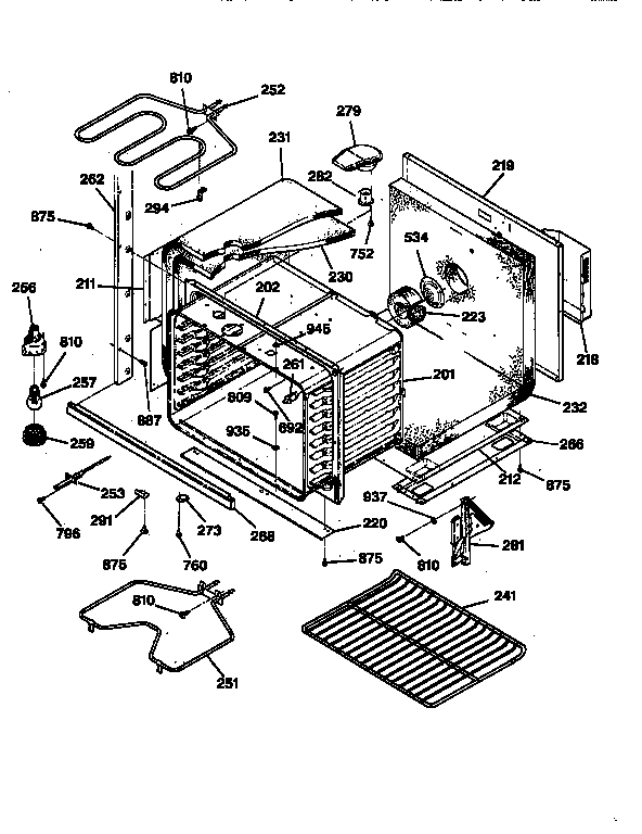 GE JT950SY1SS lower body diagram