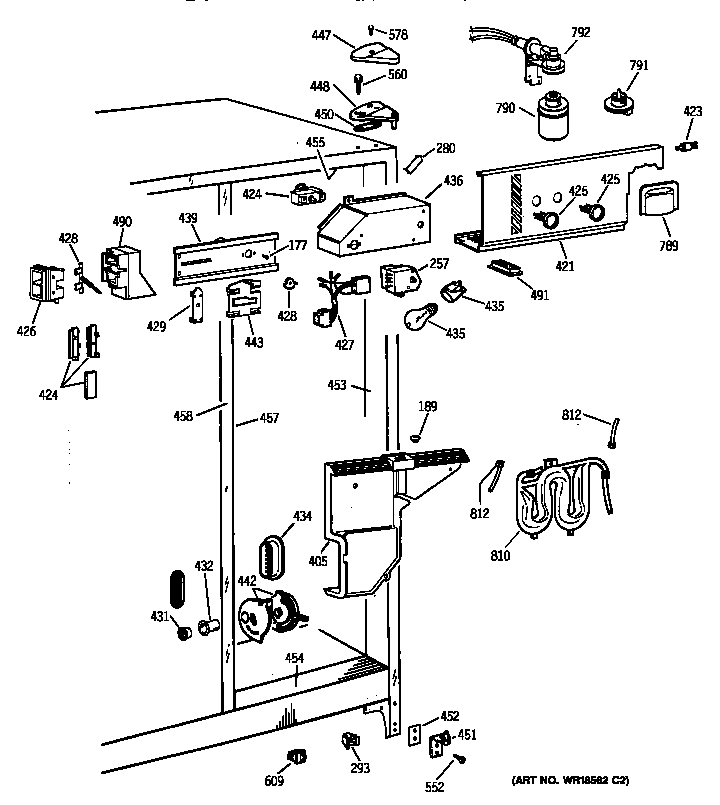 GE TFX22ZPBABB fresh food section diagram