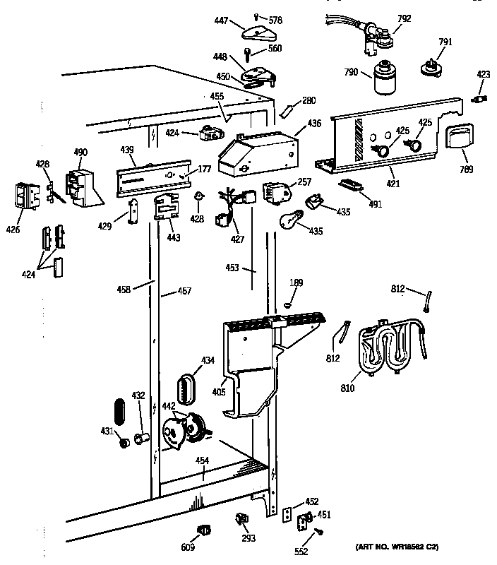 GE TFX22ZPBAWW fresh food section diagram
