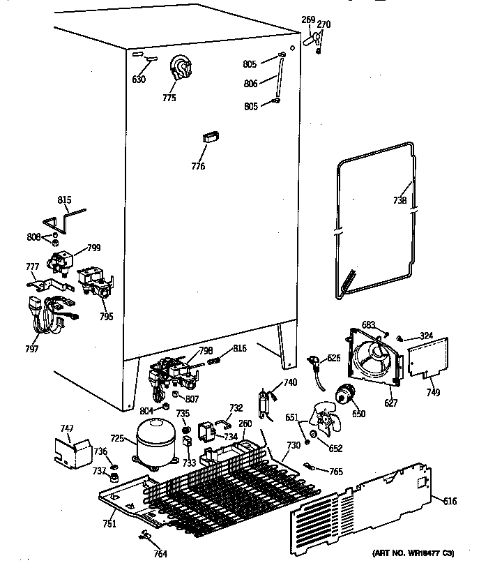 GE TFX22ZPBAWW unit parts diagram