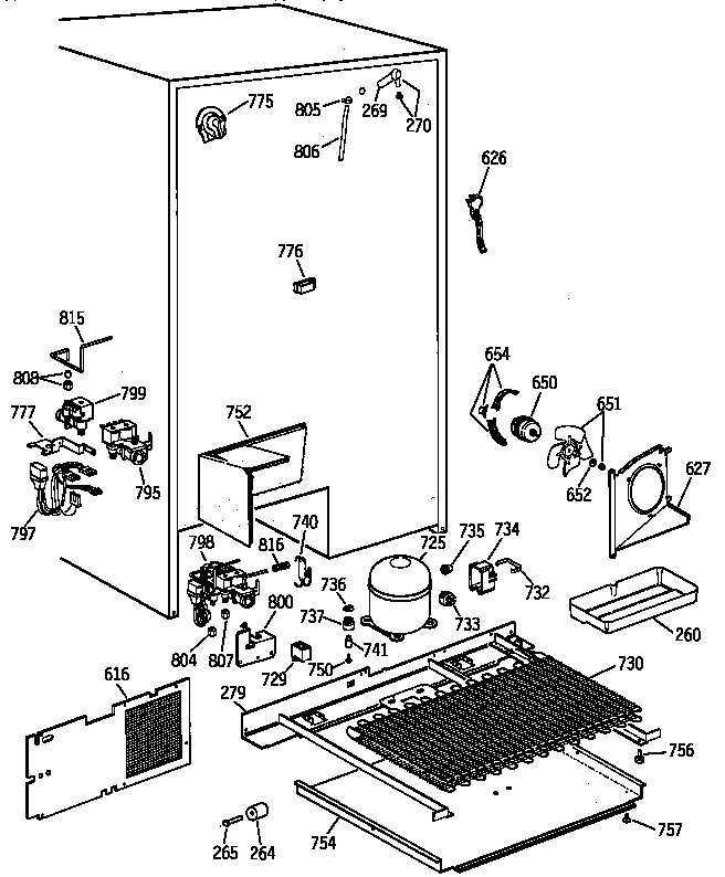 GE TFX28PBBAWW unit parts diagram