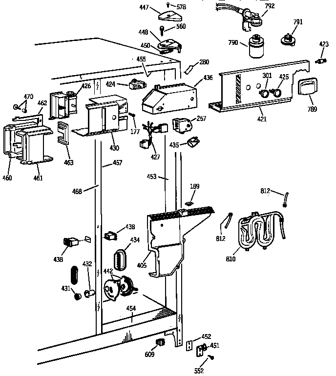 GE TFX25VPAAAA fresh food section diagram