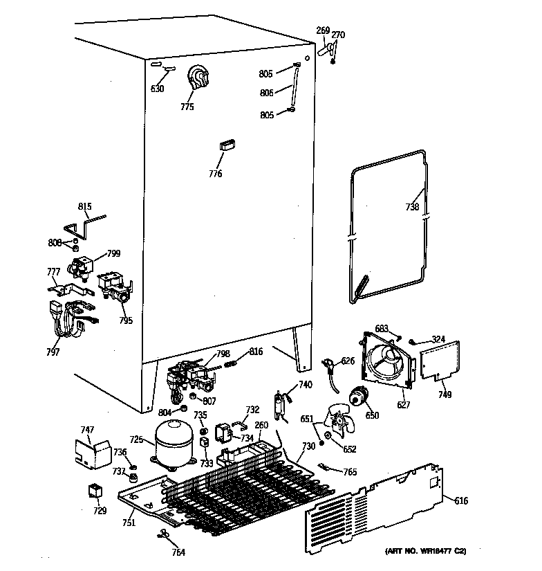 GE TFX25VPAAWW unit parts diagram
