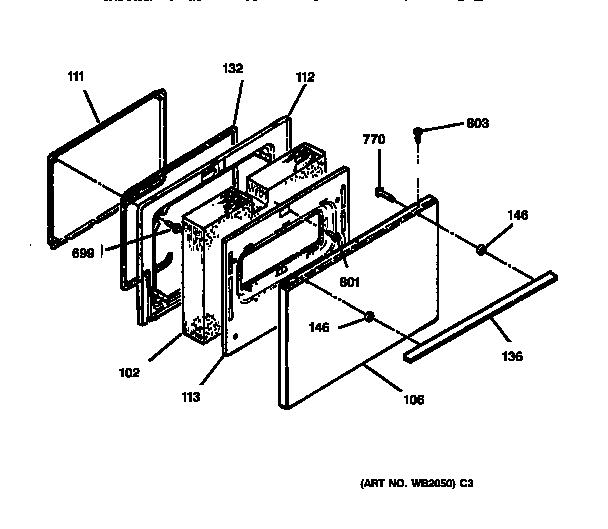 Hotpoint RB754YSAD door diagram