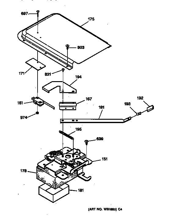 Hotpoint RB754YSAD door lock section diagram