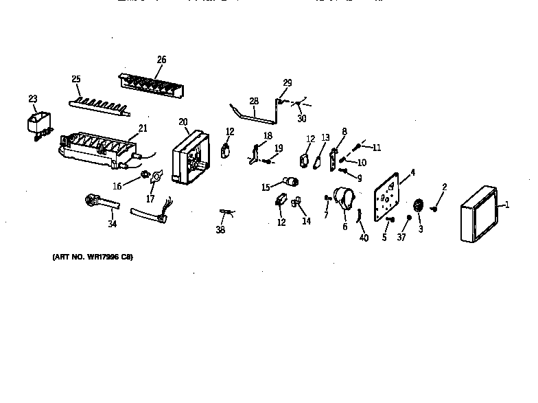 Hotpoint CTX16WIBBLWW icemaker diagram