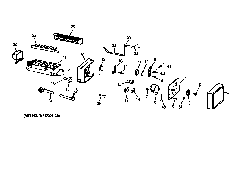Hotpoint CTX16WIBBRAA icemaker diagram