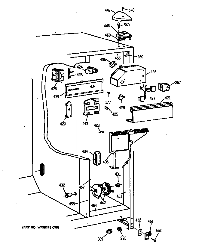 Hotpoint CSX20BABAAD refrigerator cabinet parts diagram