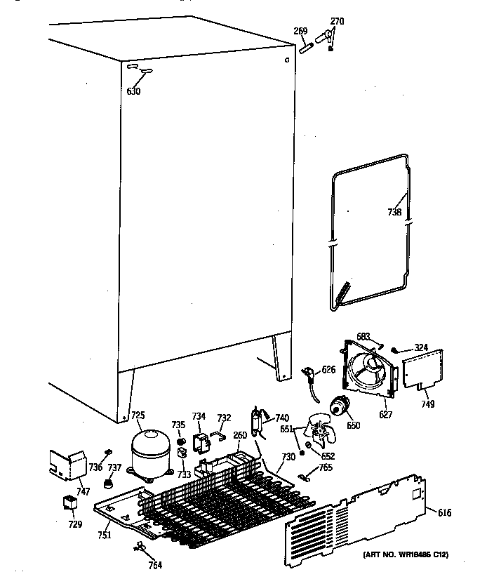 Hotpoint CSX20BABAAD unit parts diagram