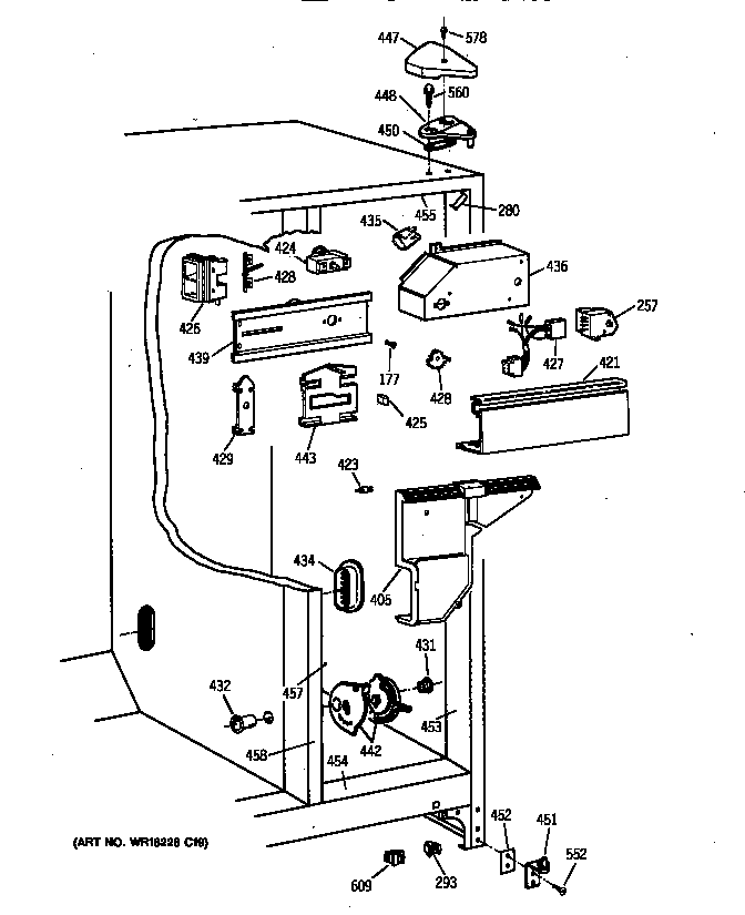 Hotpoint CSX20BABAWH refrigerator cabinet parts diagram