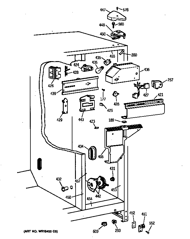 Hotpoint CSX22GABAAA fresh food section diagram