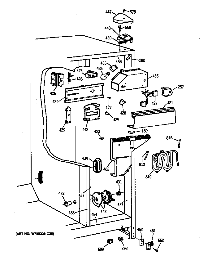 Hotpoint CSX22GRBAWW fresh food section diagram