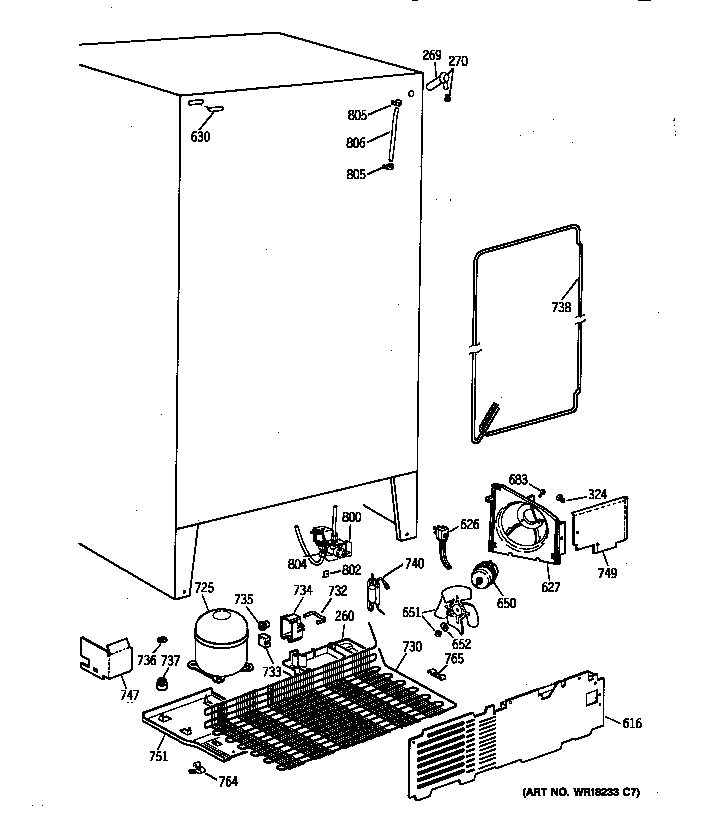 Hotpoint CSX22BCBAWH unit parts diagram
