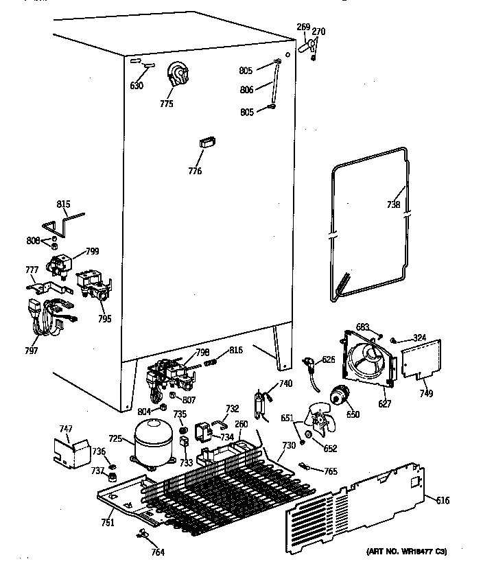 Hotpoint CSX25DPBAAA unit parts diagram