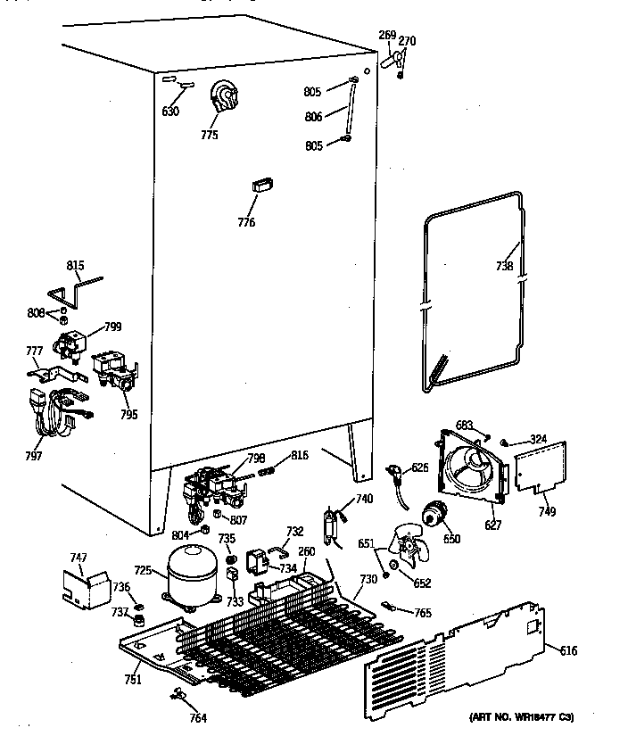 Hotpoint CSX25DPBAWW unit parts diagram